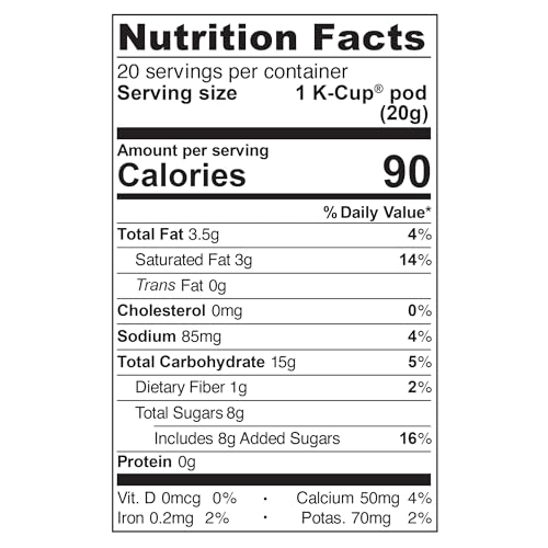 Caribou Coffee Caramel Comfort Oatmilk Latte, One Step Latte Single Serve Keurig K-Cup Pods, 20-Count Box