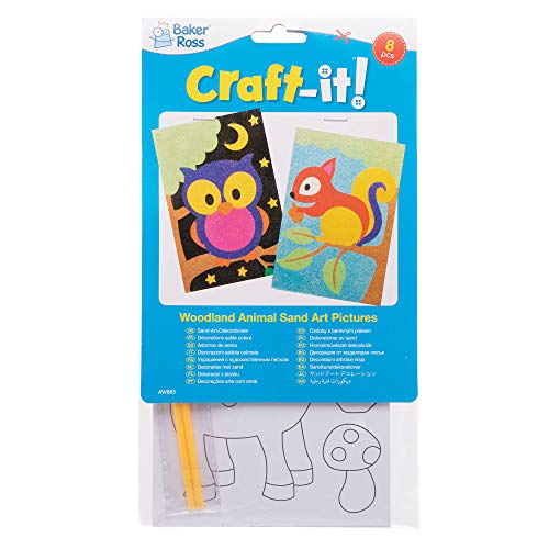 Baker Ross AW883 Woodland Animal zandschilderijen, voor kinderen, 8 stuks, gesorteerd - Image 6