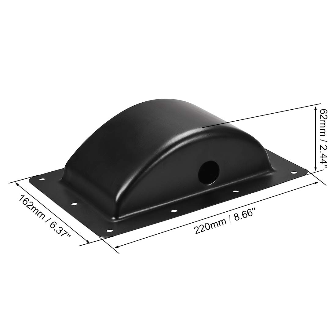 sourcing map Poignée Haut-Parleur Encastrée Support Préhension Style Poche Haut-Parleur Remplacement pour Armoire Audio Poignées en Métal Noir
