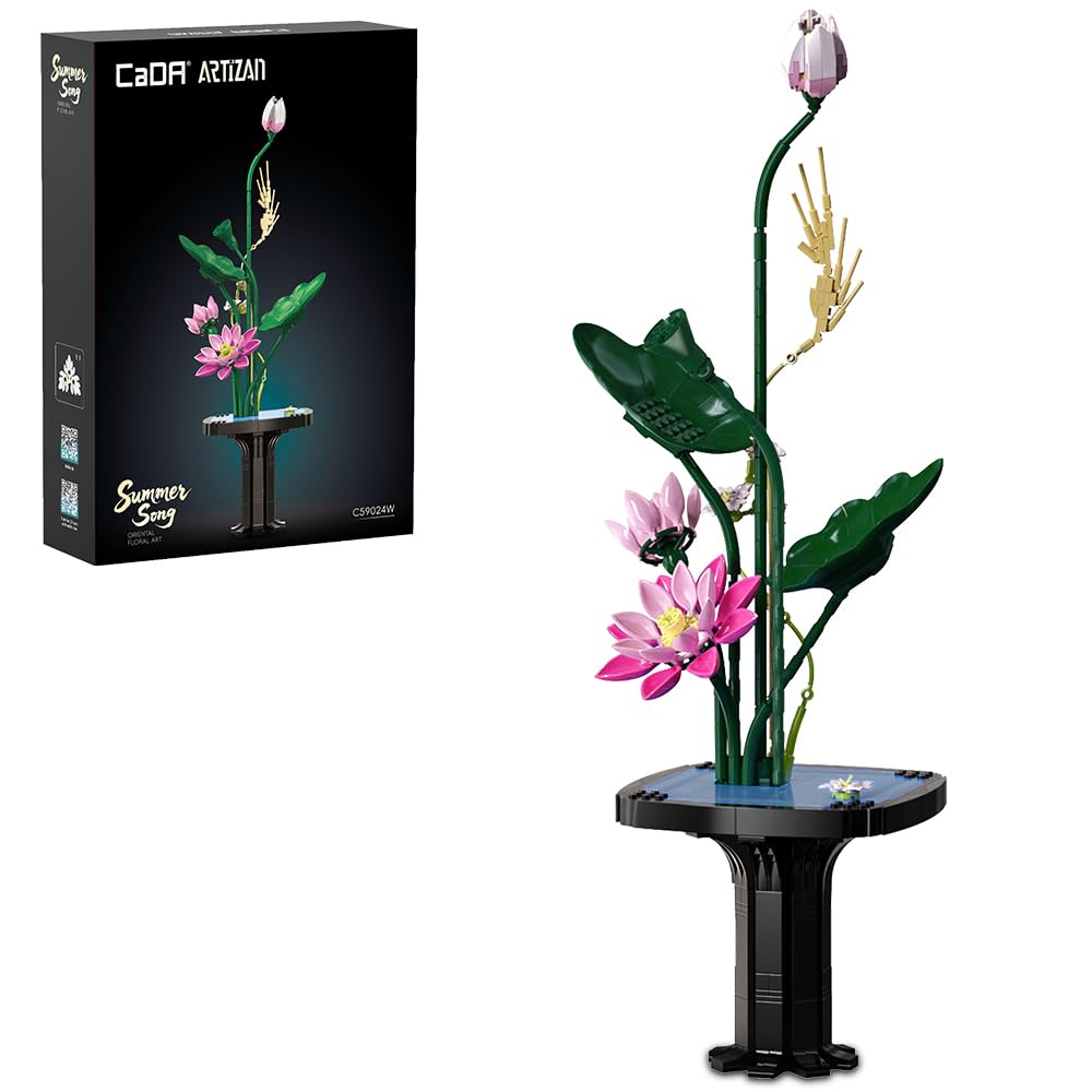 CaDA C59024W Botanicals Flower Bouquet,Summer Bauspielzeugset für Erwachsene,751Teile Bausteine Blumenstrauß Klemmbausteine, Bonsai Botanical Kollektion Bauklötz Pflanzen Home Deko, Geschenk für 14+