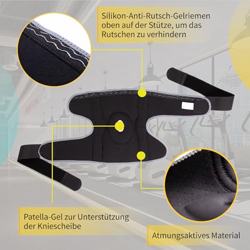 BraceUP Kniebandage, Kniestütze Männer Damen mit Gelenkstütze bei Knieschmerzen - Maximale Unterstützung und Komfort bei ACL/PCL-Verletzungen, Meniskusrisse, Arthritis (L/XL)