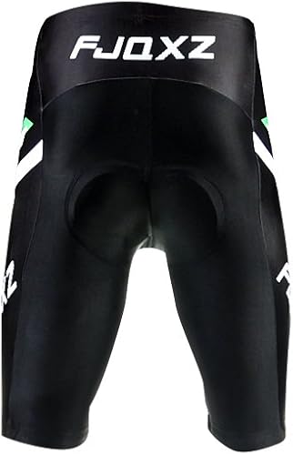 Miniatura 5 de fjqxz Culotte corto de ciclismo para hombre con acolchado 3D Conjunto F011D Negro