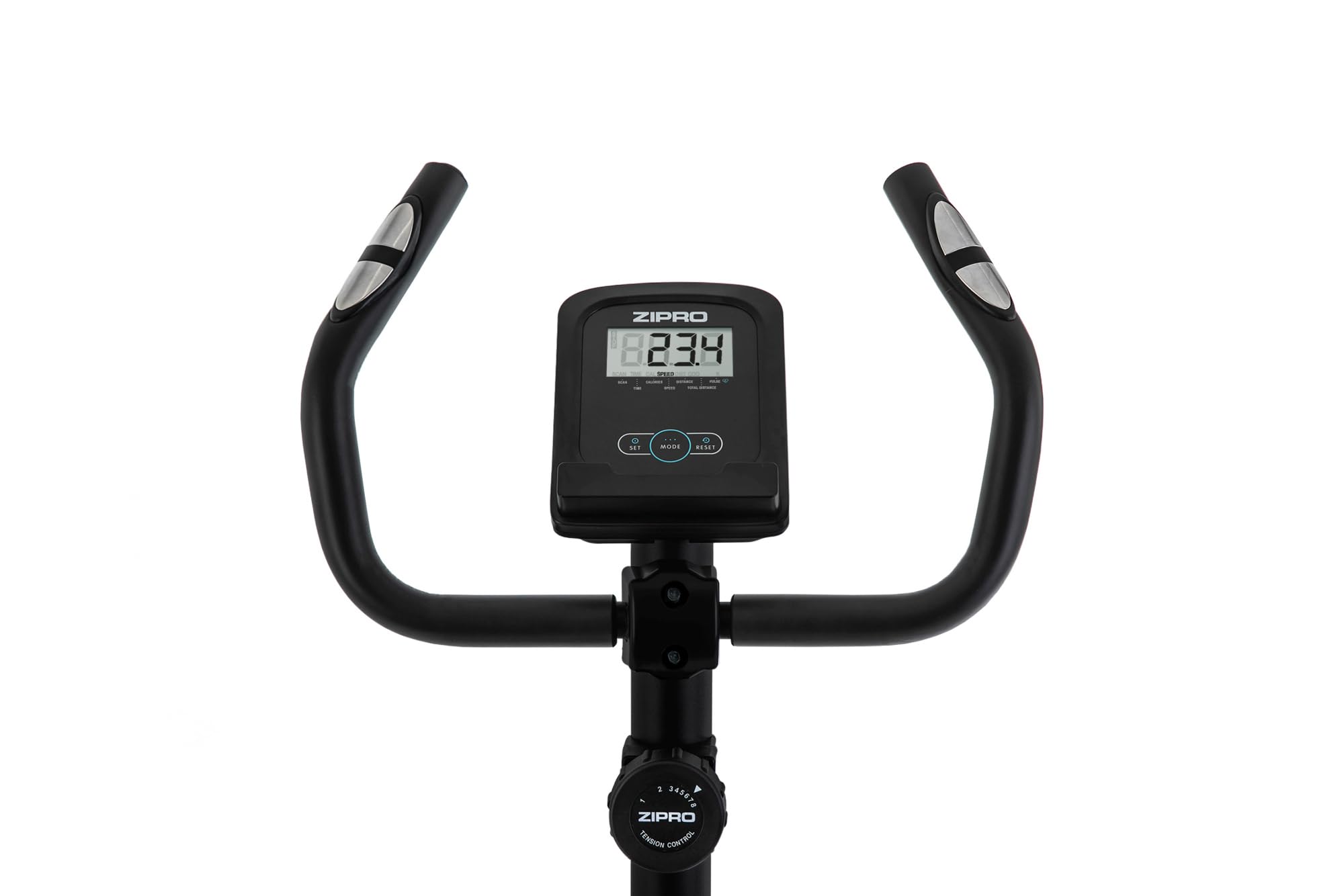 ZIPRO Ergometer Heimtrainer Fahrrad mit 8-Stufigem Magnetwiderstand, Smartphone-Halter, LCD-Monitor, Verstellbarem Sattel, Hometrainer Fahrrad für Cardiotraining zu Hause, Leichtes Fitnessbike