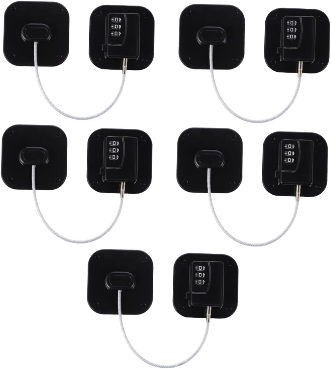 OSALADI 5pcs Refrigerator Lock Mini Fridge Lock Drawer Locks Stand up