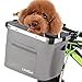 Lixada Cestino Pieghevole per Bici, Cestino Anteriore Bici Staccabile Animale Domestico Impermeabile Cestini Bici per Cani Picnic, Adatto per Manubri da Bicicletta da 25,8-31,2 mm