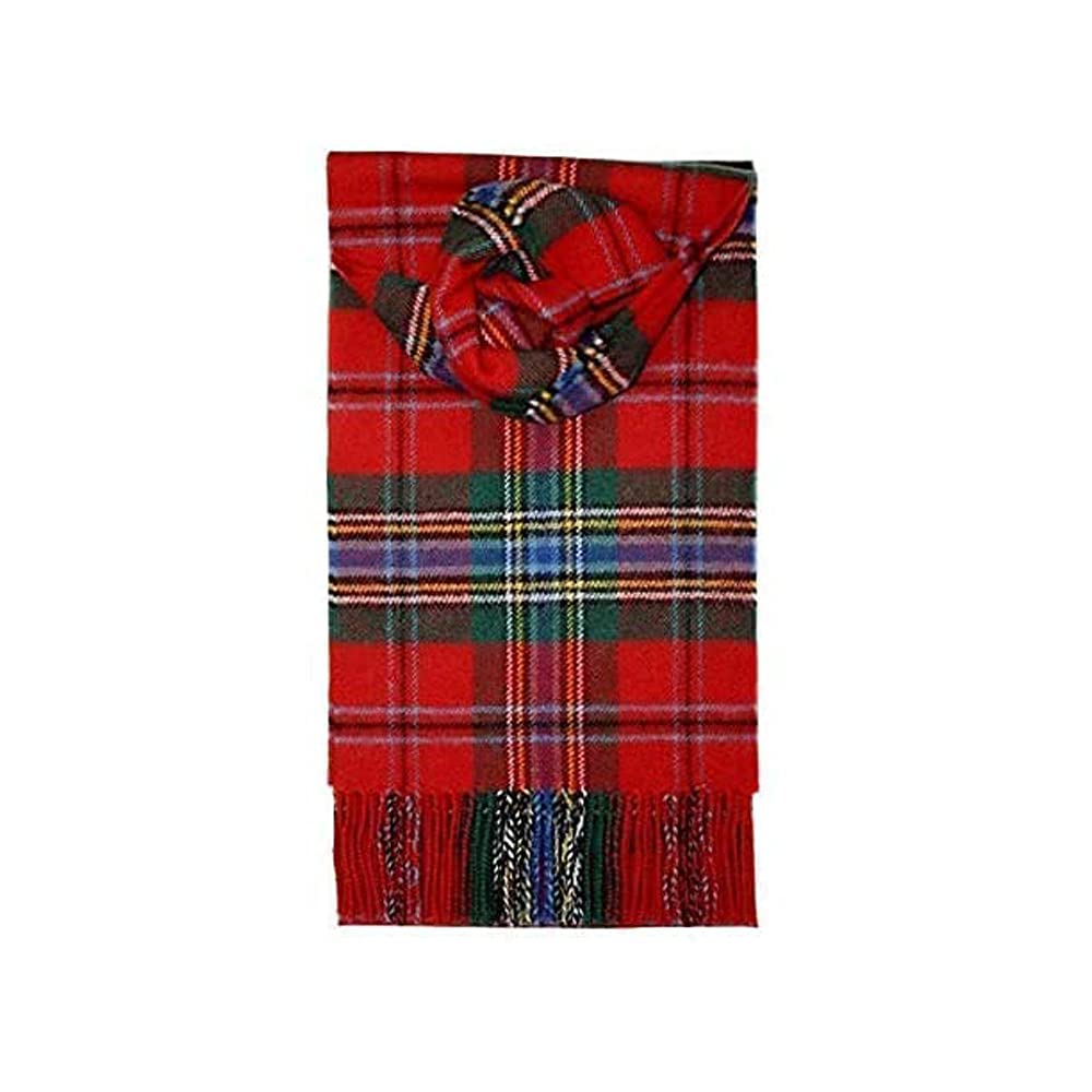 Clans Of Scotland Unisex Maclean Of Duart - 100% Pure Lambswool Scottish Clan Tartan Scarf- 100% Wool - Pure Wool Tartan Scarf - In Various Tartans - Perfect For Men And Women - 12X60 Inches