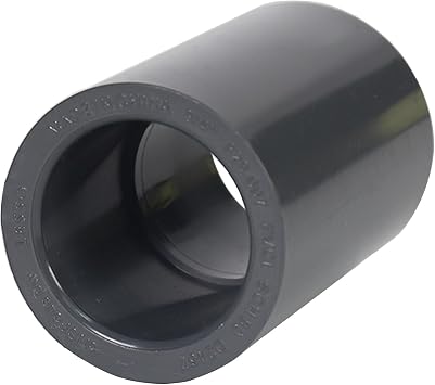 829 Series - Schedule 80 PVC Fittings Black - Coupling Connector - 2-1/2" SOC x SOC / Plumbing 829-025 1 Pack