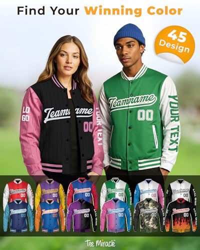 Custom Varsity Jacket - Personalized Baseball Bomber Letterman Jackets for Men, Women, and Youth Add Name, Number, Logo, Text4