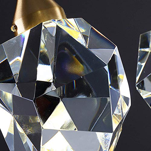 Luminaire E27 suspendu avec lustre mini en cristal géométrique - 5