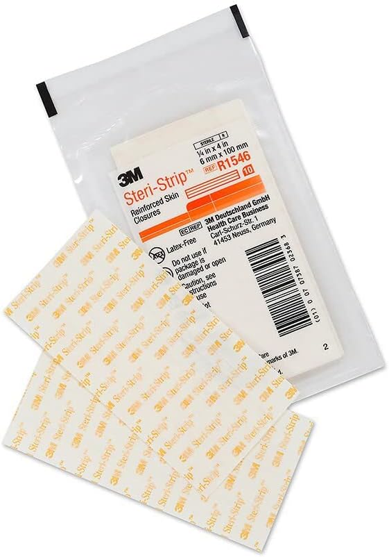 3M Steri-Strip Reinforced Skin Closure Strips 50-Piece, 0.64 cm x 10 cm Size, White