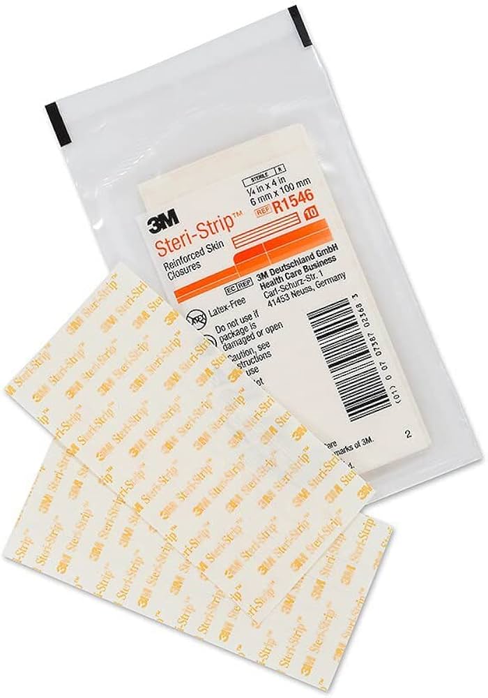 Amazon.com: 3M™ Steri-Strip™ 強化黏合皮膚封口,R1546,1/4 英吋