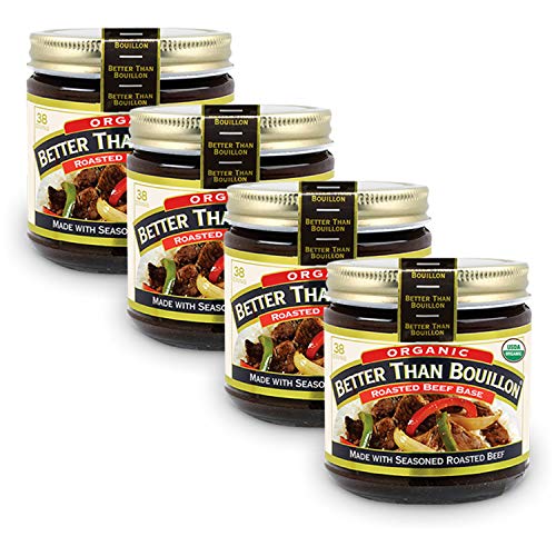Better Than Bouillon Organic Roasted Beef Base 8 oz (Pack of 4) in a PrimeTime Direct Sealed Bag