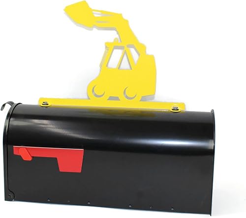 Vista 92 de Hobby, Recreation and Career Style Metal Powder Coated Mailbox Topper (Excavator, Matte Black) Negro mate,Dark Yellow,Blue,Copper,Gris-oscuro,Gloss