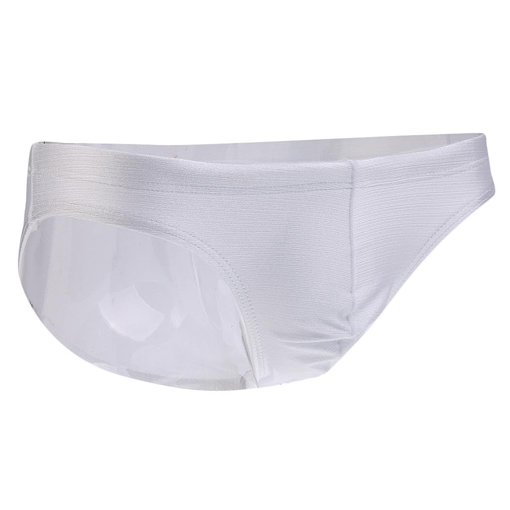 Men's Solid Brief Underwear XL White-image-48