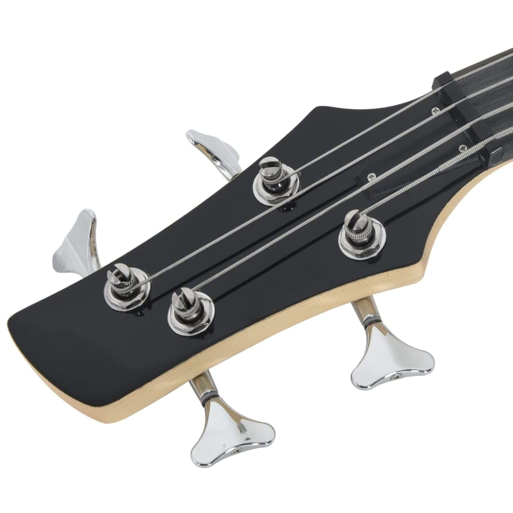 Home outdoor InneElektryczna gitara basowa dla początkujących z torbą brązowa i czarna 4/4 116 cm