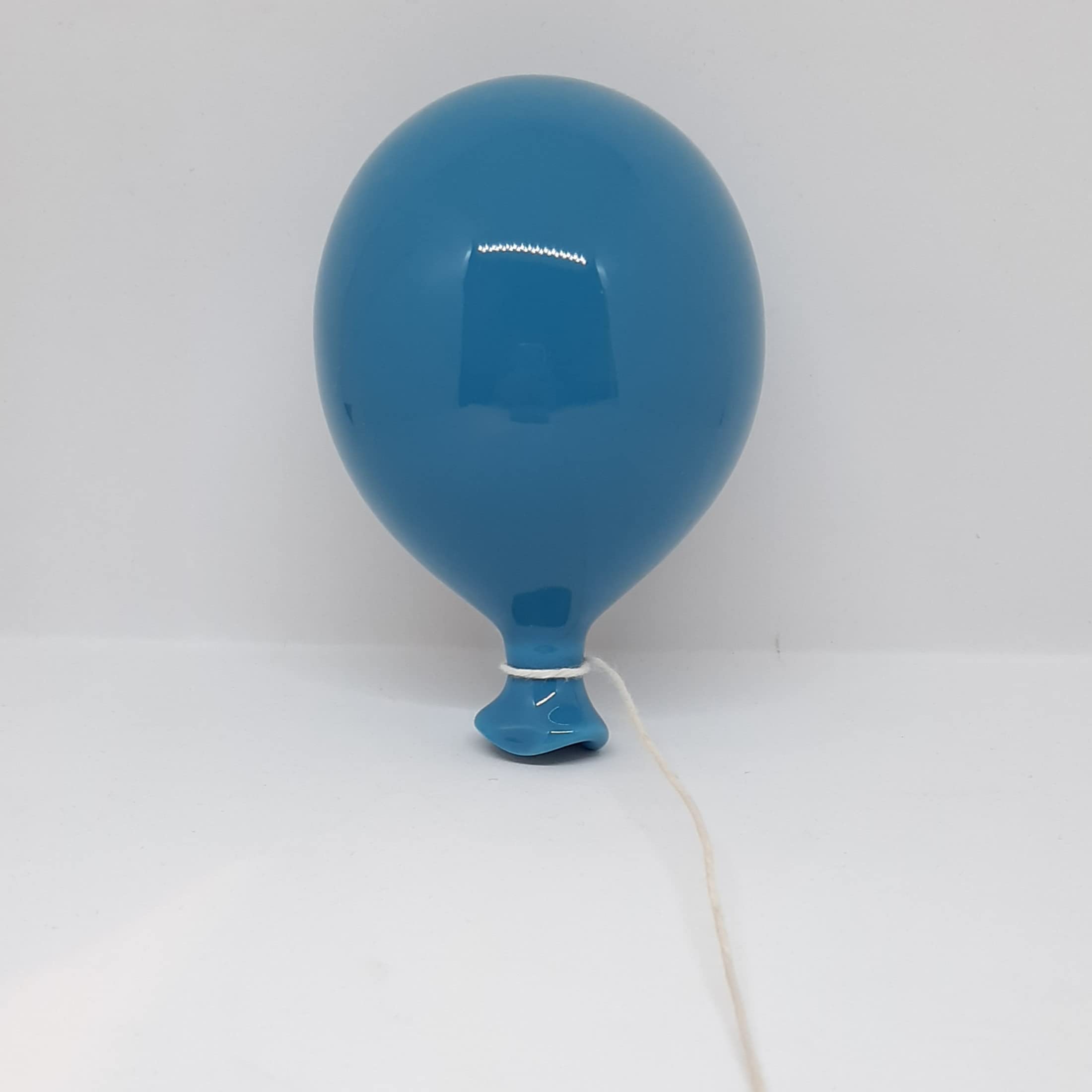 Palloncino in ceramica da appendere al muro, fatto a mano, artigianato, decorazione da parete, ideali per bomboniere (15 cm, ROSSO)