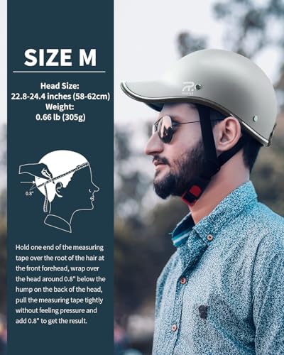Image of Adult Baseball Cap Helmet - Urban Style for Golf, Low Profile Urban Commute PU Retro Leather Hat for Men & Women