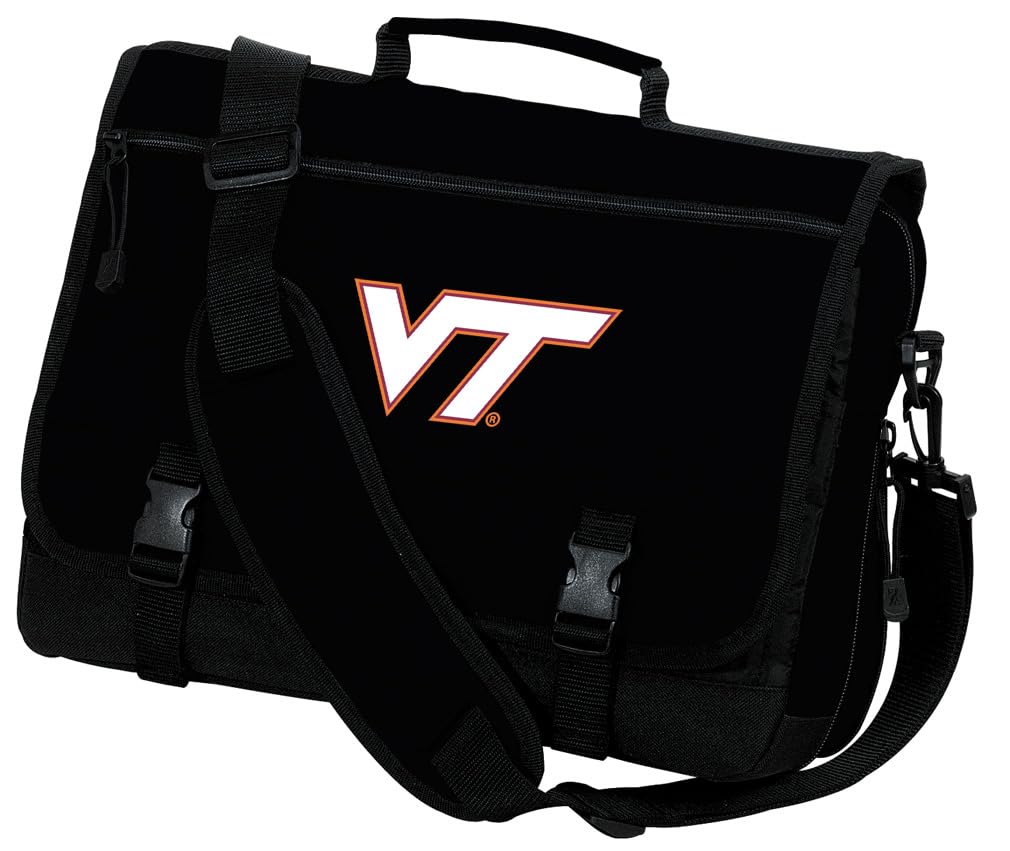 Broad Bay Virginia Tech Laptop Bag Virginia Tech Hokies Logo Computer Bag or Messenger Bag Briefcase
