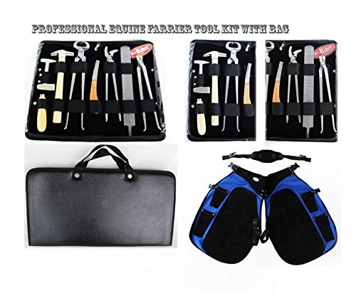 Horse Farrier Tool Equine Hoof Care Tool Kit w/Apron 98479