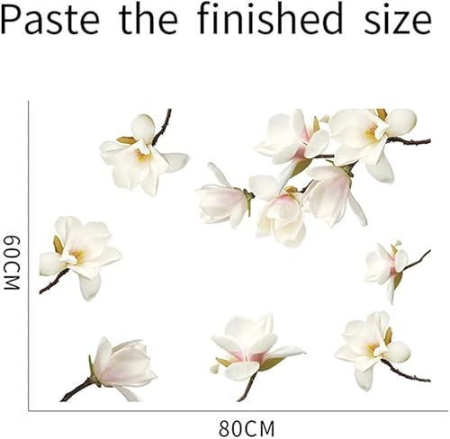 Miniatura 6 de Calcomanías de pared de flores 3D, calcomanías de pared removibles con diseño floral, calcomanías de pared para guardería, niñas, dormitorio, sala