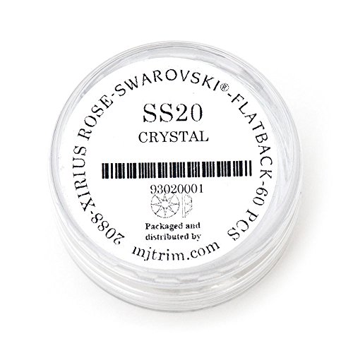 Swarovski Crystals Flat Back Rhinestones - 2088 Xirius Rose Round Foil Backed - SS20 (4.6mm-5mm) - Crystal 001 (Clear) - Thumbnail 6
