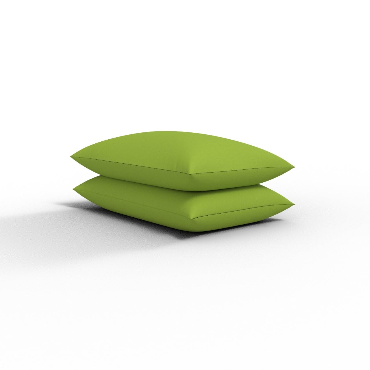 Ar Lime Green Ar's Plain Dyed Polycotton Housewife Pillow Cases Pair Pack (Lime Green)