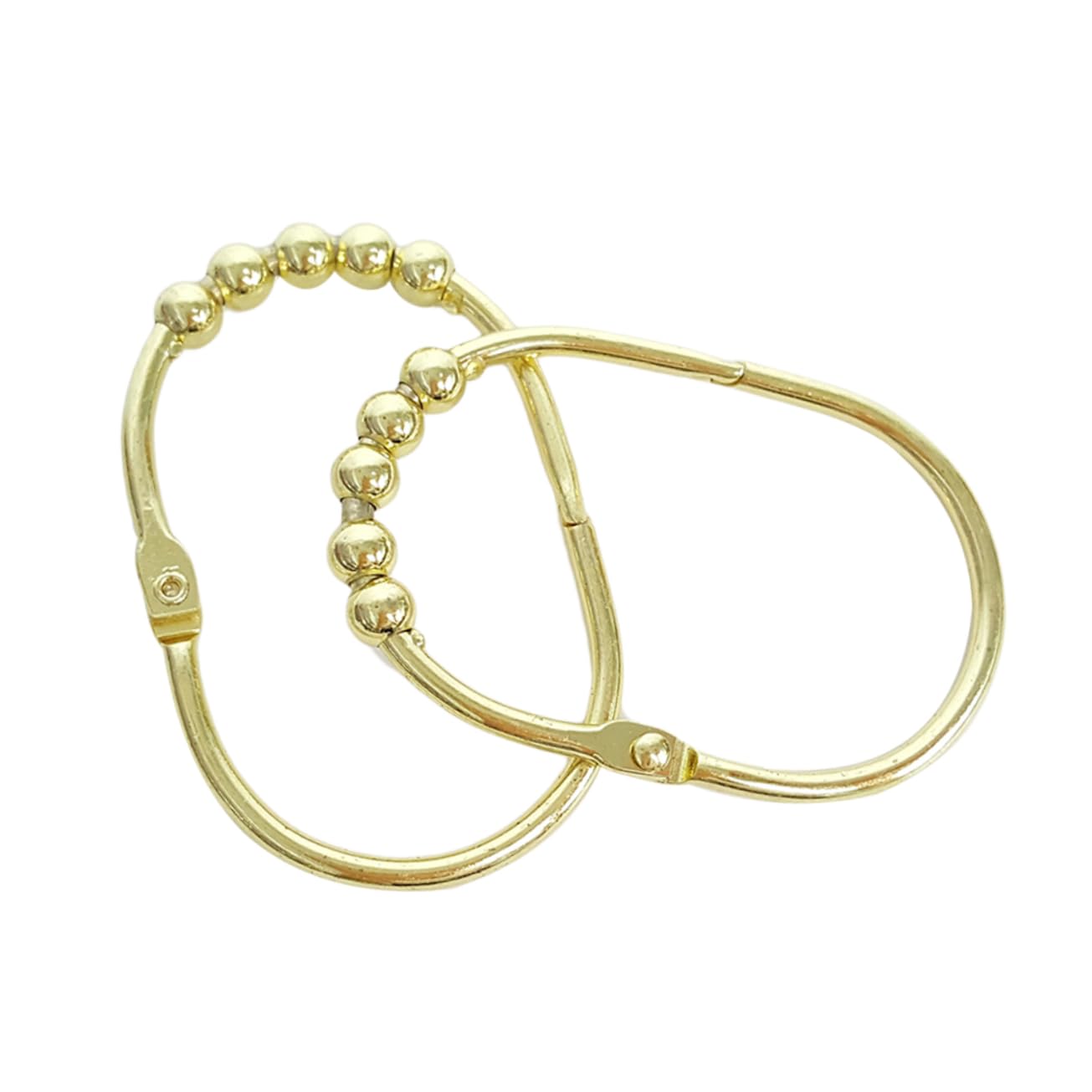 HOODANCOS Shower Curtain Rings Rustproof Gliding Hooks for Bathroom Wide Heavy Duty Design for Easy Installation and Smooth Operation Golden Color