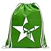 Kiwistar Estrella Punisher statunitense Divertida Mochila Deportivo para el Fitness. Gymbag para lo Shopping de algodón con cordón, Unisex Adulto, Verde pallido, 37 x 46cm