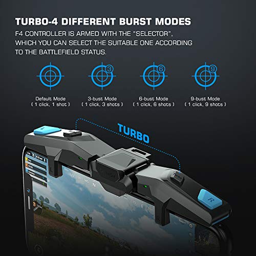 GameSir Mobile Game Controller F4 Falcon, Zero Latency Foldable Mobile Trigger, Plug and Play Gaming Trigger for Pubg, Knives Out, Rules of Survival, Call of Duty for Android and iOS Phone