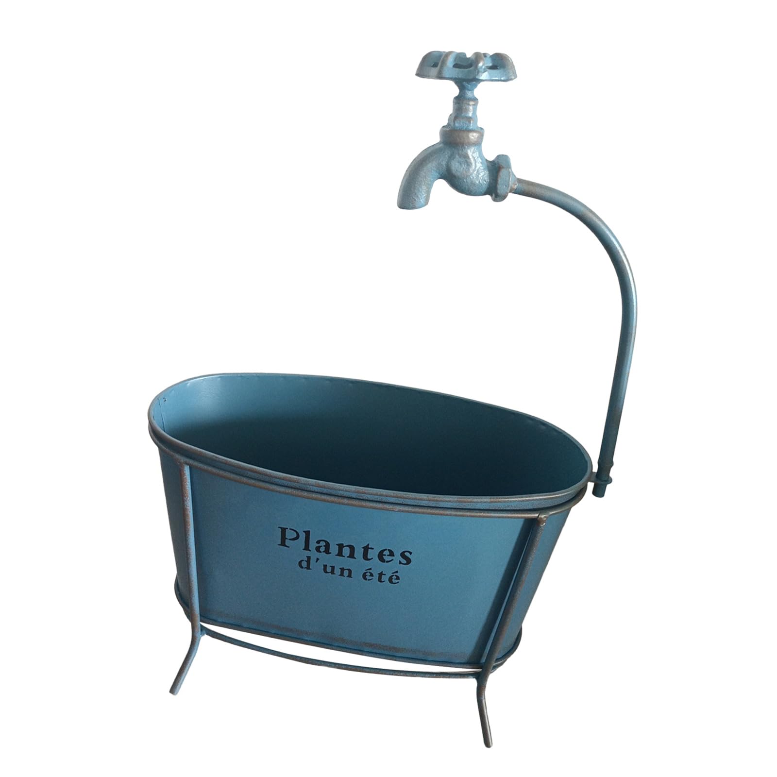Pot de fleurs ovale jardinière en fer pour balcon et décoration de jardin