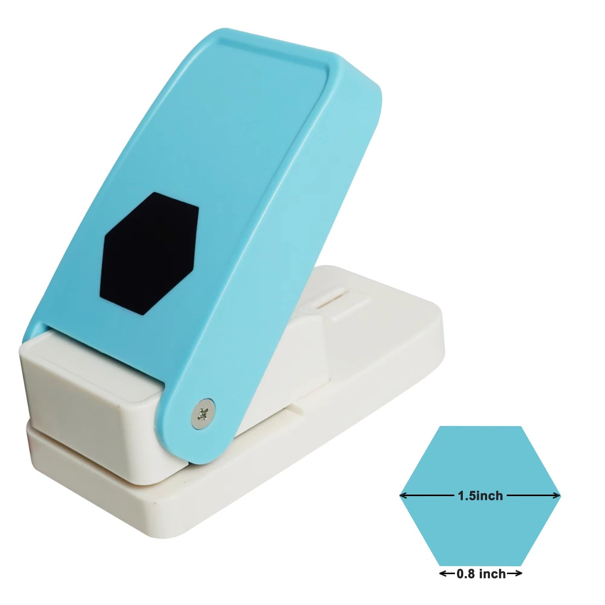 1.5 Inch Hexagon Lever Punch For Crafting - Handmade Paper Punch For Scrapbooking, Cards, DIY (Candy Color Random) - View #9