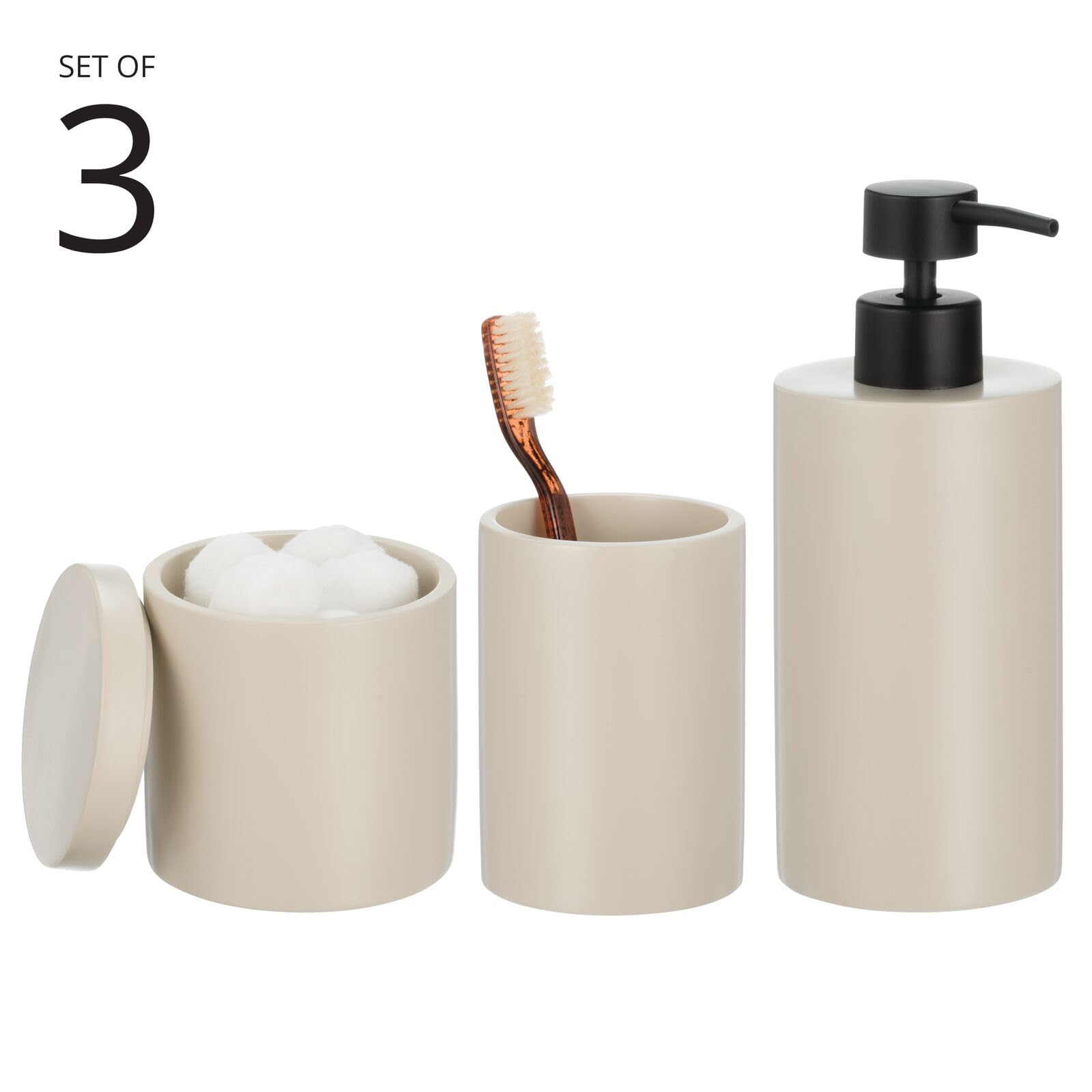Amazon.com: mDesign Resin 3-Piece Bathroom Vanity Countertop
