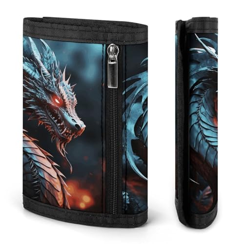 Dragon Trifold Wallet for Men - Money Clip Slim Wallets with Multiple Card Slots Minimalist Small Front Pocket Wallet for Everyday Carry3