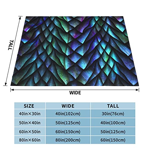 Mikmax FE4854FASG-530839600 Dragon Scales Blanket Ultra Soft Micro Fleece Blanket Throw For Couch Sofa Bed thumb #3
