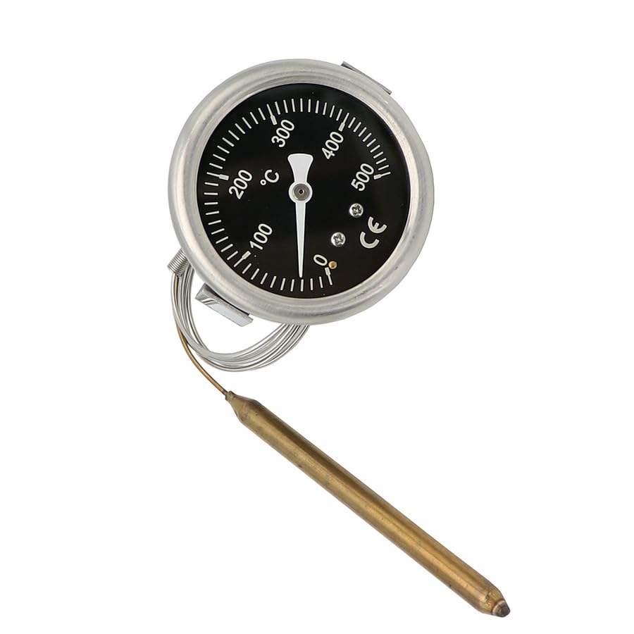 304 Stainless Steel Pizza Oven Electric Oven Bread Kiln Thermometer Pointer Temperature Display 500 Degrees Temperature Gauge