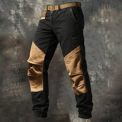 Pantalon cargo hommes grande taille élastique de travail et jogging avec poches - 2