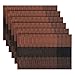 OUME Manteles 6 Piezas Individuales de Mesa Lavable Antimanchas Antideslizante Resistente Al Calor PVC Vinilo Salvamanteles Individuales