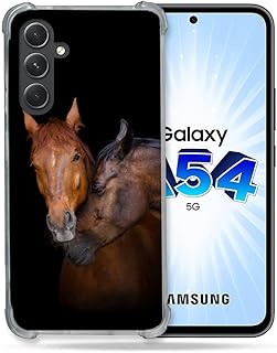 Cokitec - Carcasa Reforzada para Samsung Galaxy A54 5G, diseño de Caballo, Color marrón