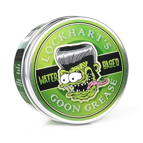 Water-Based Goon Grease by Lockhart’s – Cult Classic Pomade for Men – High Shine and Stronger Hold For The Slickest Hair On Earth – Perfect For Modern Looks, Curly or Slicked Back Hair (3.4oz)