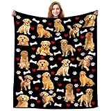 Dog Blanket Gifts for Women Dogs Lovers Cute Dog Stuff Puppy Throw Blanket With Puppies Plush Flannel Bedding Animal Pet Blanket Puppy Themed Gifts for Girls Boys Kids Women Adults Room Decor 50"x40"