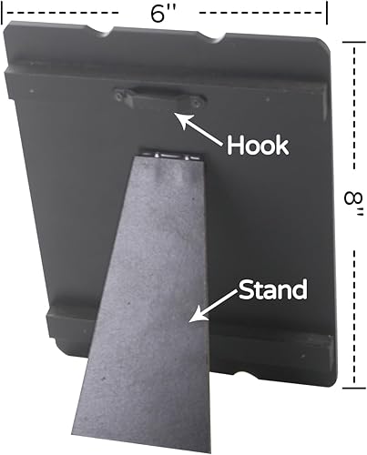 Miniatura 6 de Juego de 2 portapapeles de madera maciza con clip de 4 x 6 pulgadas, marco de madera rústica simple para montaje en pared y escritorio, fotos, obras