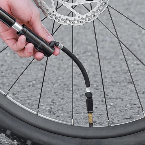 Gonflage rapide de vélo avec une pompe à air manuelle en aluminium - 3