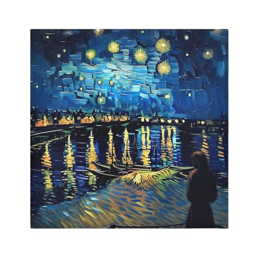 Set de 6 Servilletas de Tela Van Gogh Cielo Estrellado miniatura 1