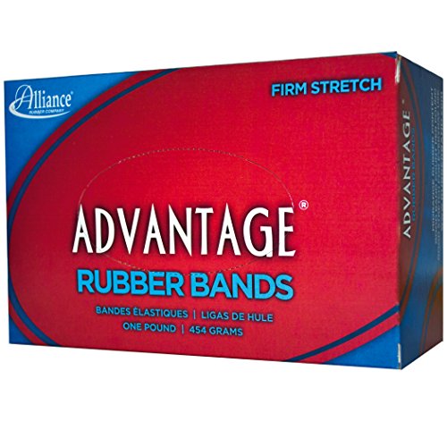 Alliance Rubber 27075 Advantage Rubber Bands Size #107, 1 Lb Box Contains Approx. 40 Bands (7" X 5/8", Natural Crepe) , Beige #TOP2