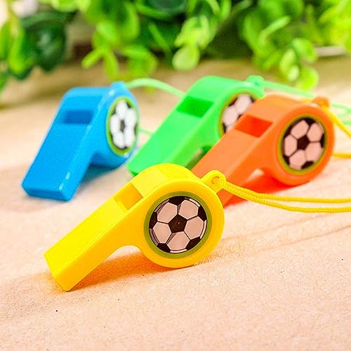 Image of Wanna Party Football Whistle Party Favors for Return Gifts /Pinata Fillers /Khoi Bag Fillers for Birthday Party /Loot Bag Goodies - 12 PC