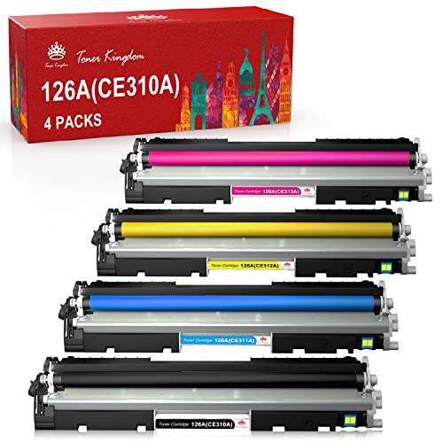 Toner Kingdom Cartouche de Toner Compatibles avec HP 126A CE310A CE311A CE312A CE313A CF350A pour HP LaserJet Pro 100 Color MFP M175 M175A M175nw M275nw M176...