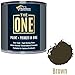 Produktbild One Farbe, One Coat, Multi Surface Paint für Holz, Metall, Kunststoff, Innen, Außen, Braun, Satin, 1 Liter