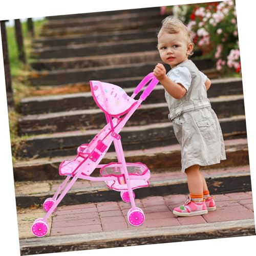 FUNNETOYU Puppenwagen mit Großem Korb Leichter Puppenbuggy für Kleinkinder Fördert Rollenspiel und Kreativität Kindgerechtes Design Geeignet für Mädchen und Jungen Ab Jahren – Bild 5