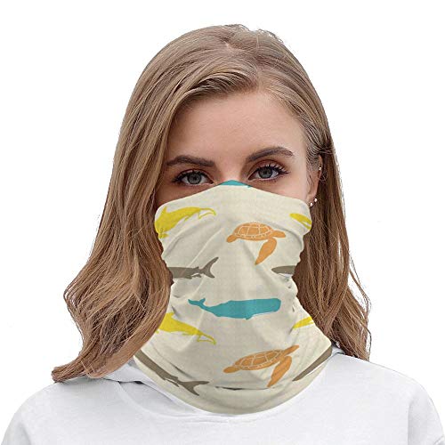 Yolocal Shark Guêtres pour le visage et le cou avec écharpe magique sans couture Bandana pour le sport en plein air Lingettes anti-poussière vent protection solaire pour hommes et femmes