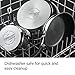 Circulon Momentum Stainless Steel Nonstick Cookware Set with Glass Lids, 11-Piece Pot and Pan Set, Stainless Steel